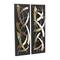 Black Wood Contemporary Wall Decor, Set of 2 36" x 12" x 2"